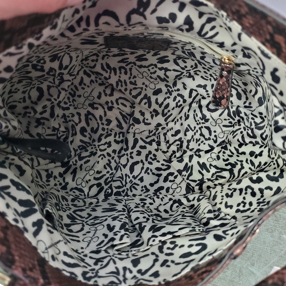 Jessica Simpson Faux Brown Python "Ruby Hobo" - Picture 4 of 9